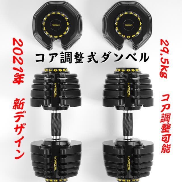 コア調整式ダンベル65LB（約29.5kgX2個セット）新デザイン