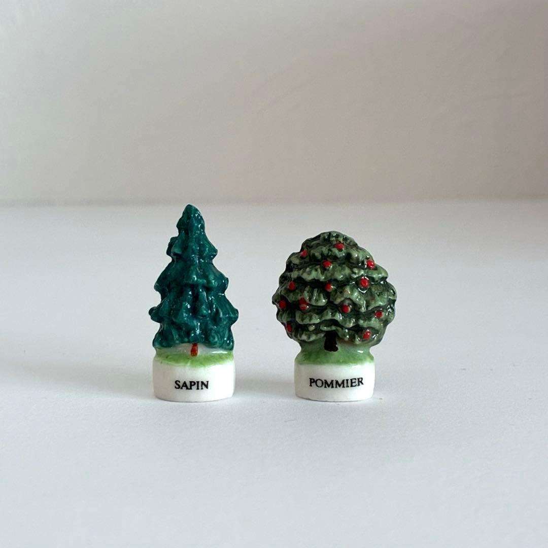 フランスの樹木　フェーブ　ヴィンテージ　フランス　陶器　ミニチュア　置物