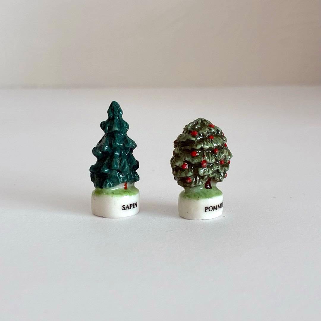 フランスの樹木　フェーブ　ヴィンテージ　フランス　陶器　ミニチュア　置物