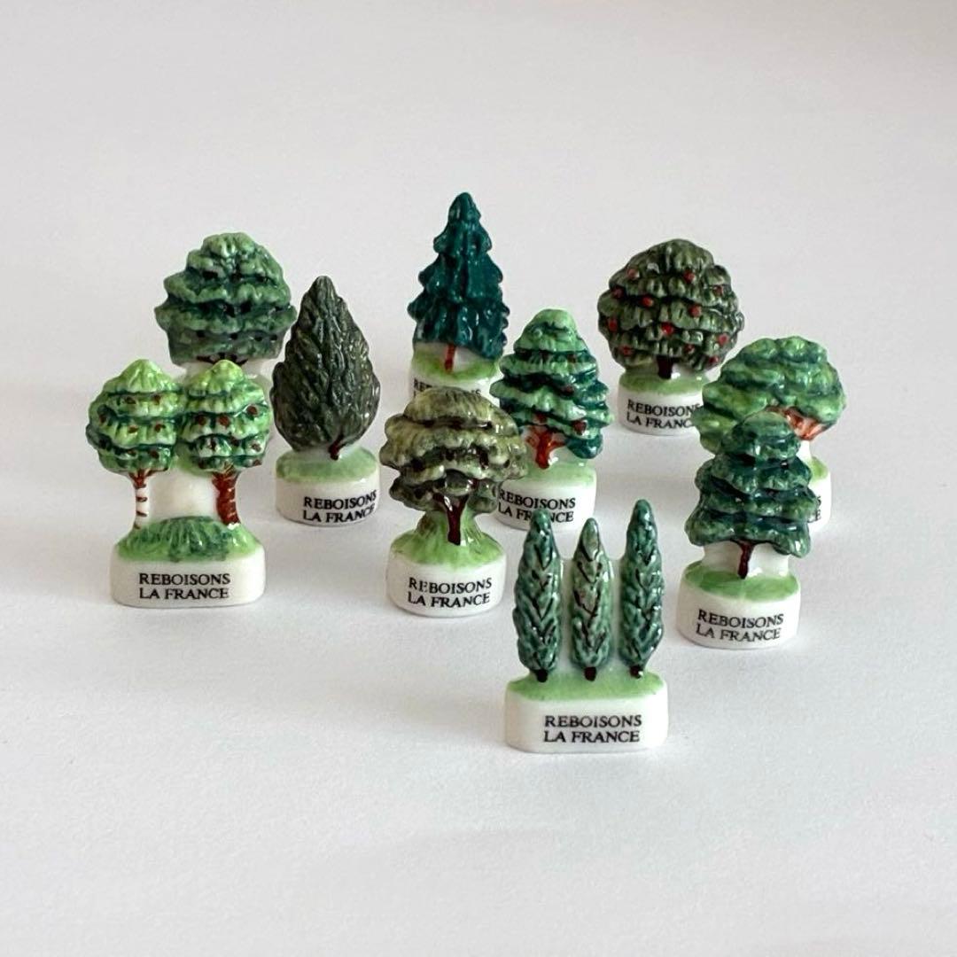 フランスの樹木　フェーブ　ヴィンテージ　フランス　陶器　ミニチュア　置物