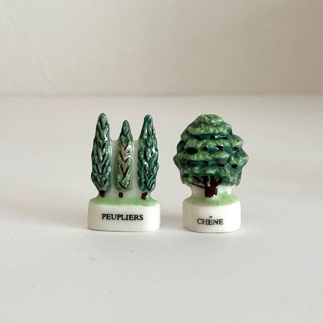 フランスの樹木　フェーブ　ヴィンテージ　フランス　陶器　ミニチュア　置物