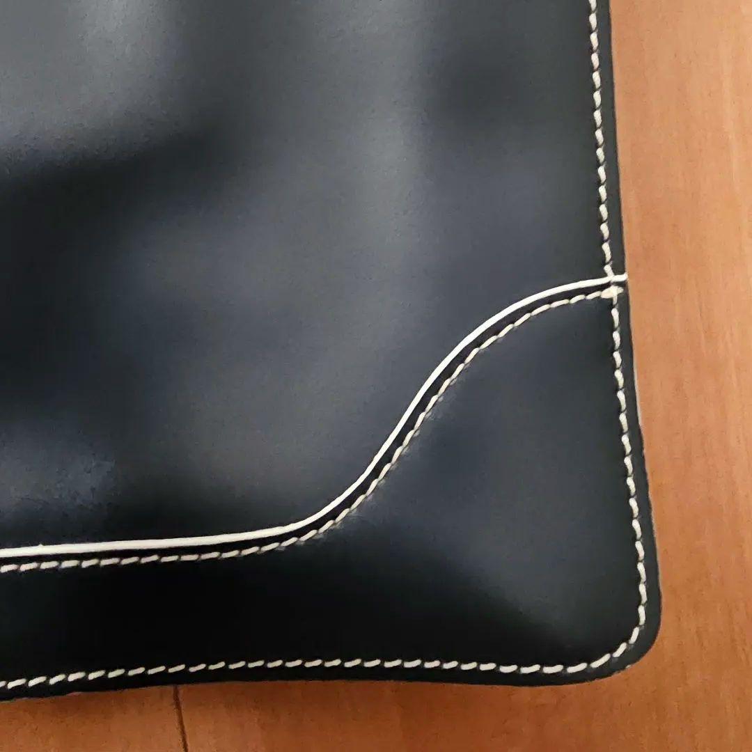 Boldrini SELLERIA ネイビー レザー ビジネスバッグ