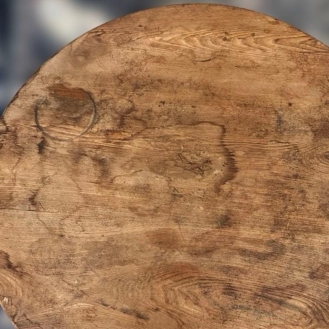 木製ちゃぶ台　折りたたみ　直径57㎝高さ20㎝　アンティーク家具