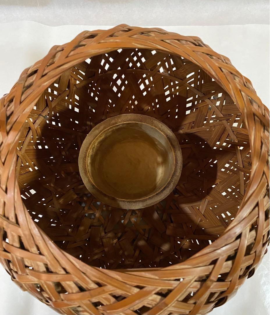 茶道具　花籠　骨董　フラワーベース