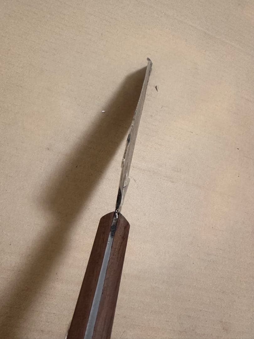 義近 牛刀 洋出刃 コマ切　包丁 未使用 油紙付 D115