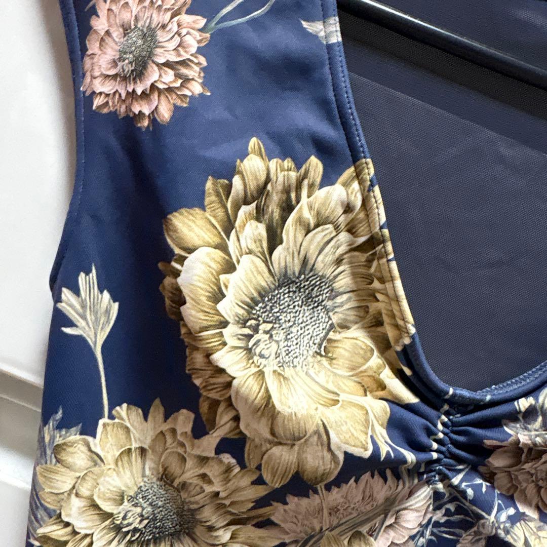 stina 花柄 ネイビー レオタード