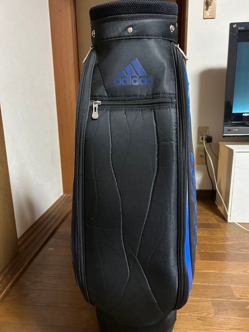 adidas ゴルフキャディバッグ 黒/青サイズ9.5
