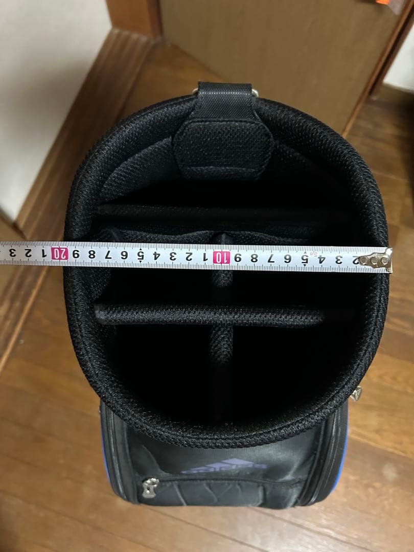 adidas ゴルフキャディバッグ 黒/青サイズ9.5