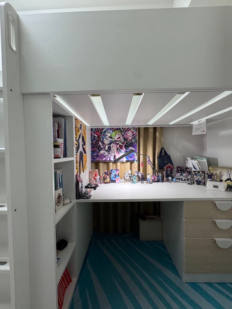 （値引）IKEAロフトベッド 引き出し・取手付き （引き取り限定）