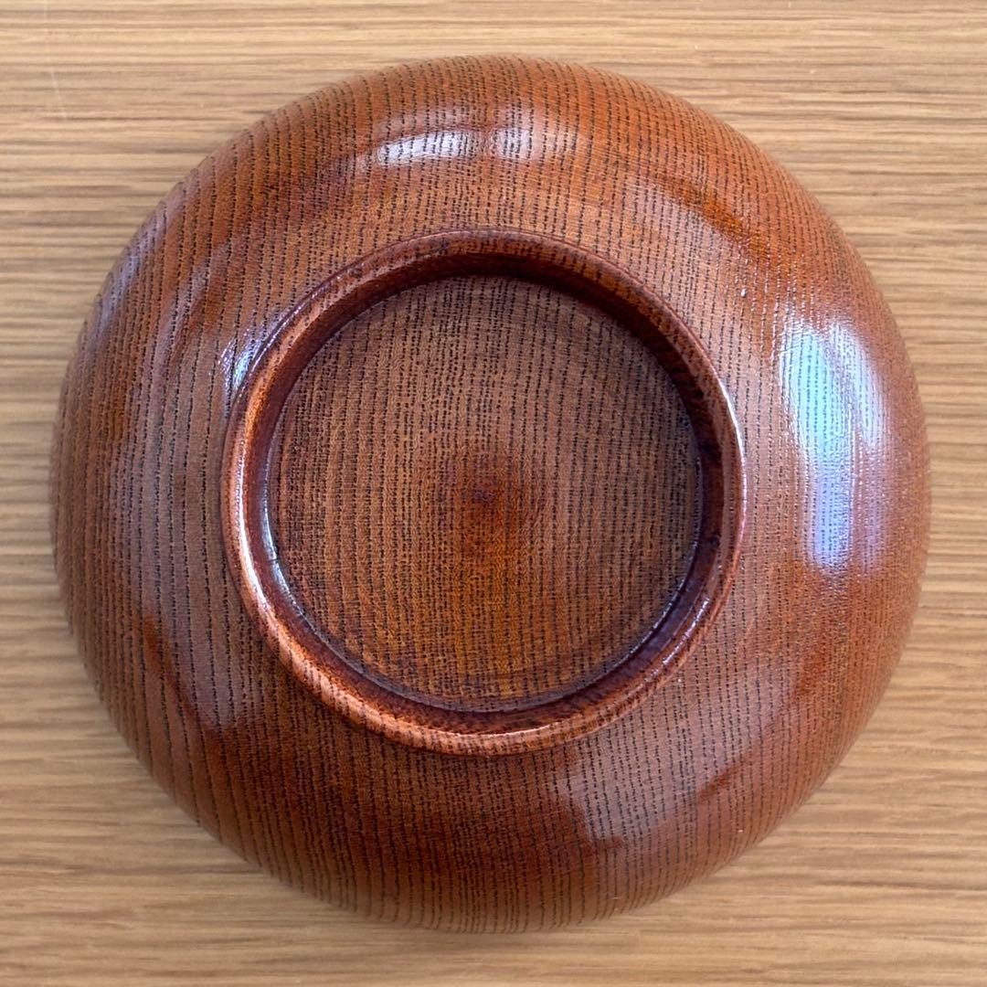 【新品】小田原漆器　うるし塗装　けやき　お椀　5個セット　大川木工所