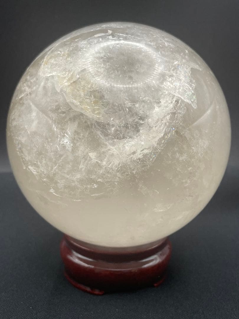 【ヒマラヤ水晶】丸玉 虹入り 約98㎜ 約1,355g 天然石 セール開催中！