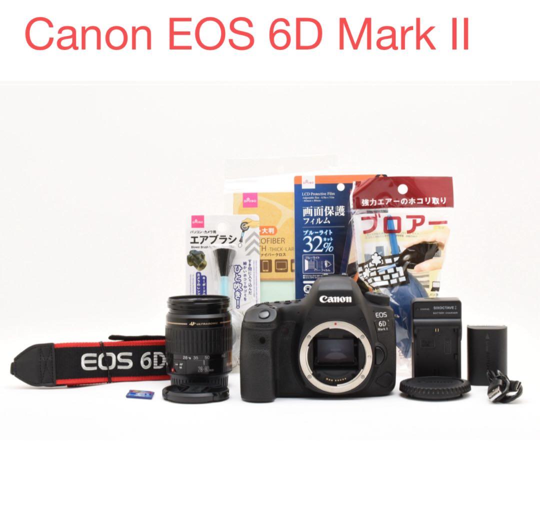保証付き一眼レフカメラCanon EOS 6D Mark II 標準レンズセット