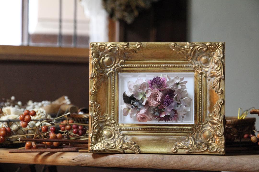 10個　ANCIENT　アンティークスタイルミニフレーム SQM812GD