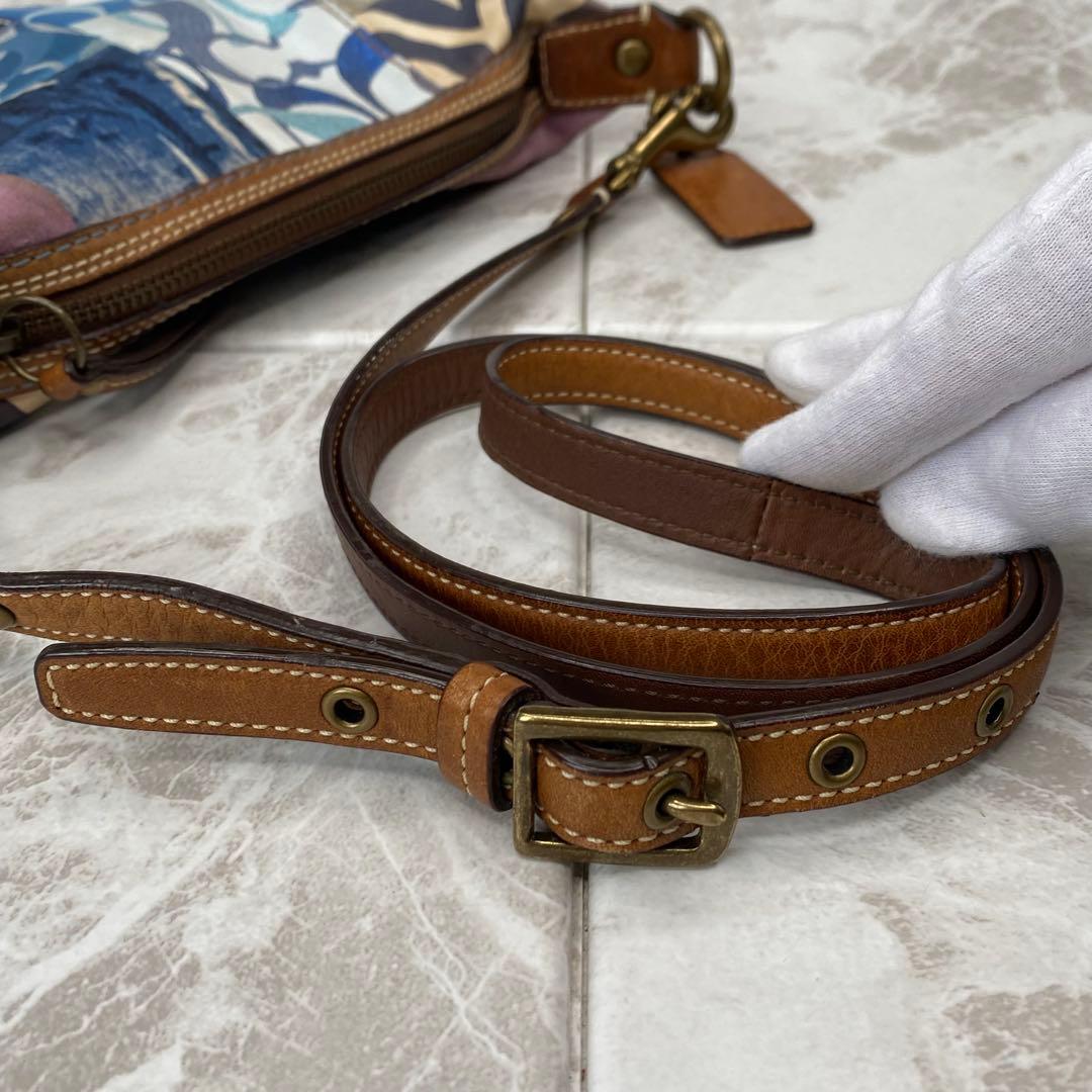 COACH コーチ パッチワーク デニム ショルダーバッグ