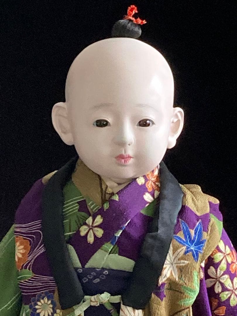 大変作りの良い人形　市松人形　抱き人形　日本人形　54㎝　男の子