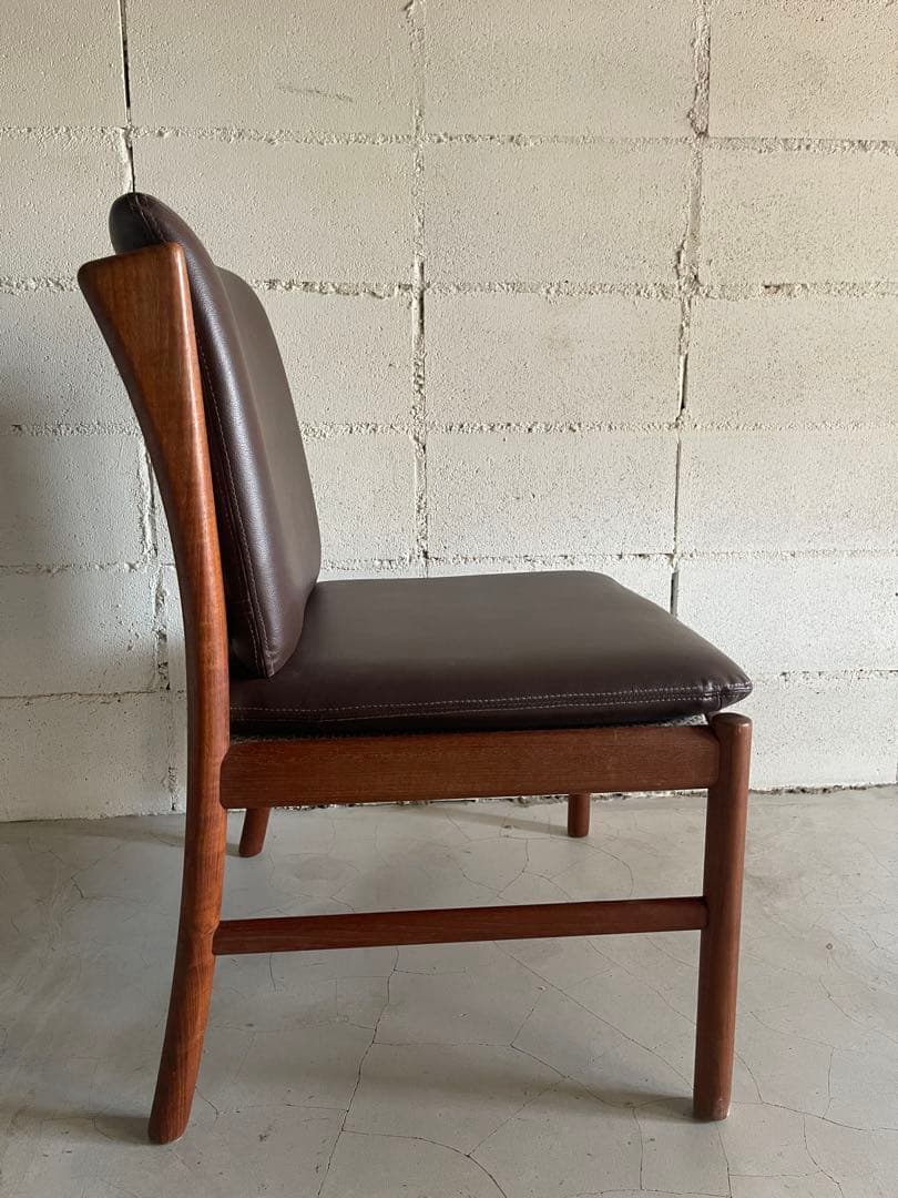 日田工芸　アームレスチェア　ダイニングチェア　ジャパンビンテージ　チーク無垢材