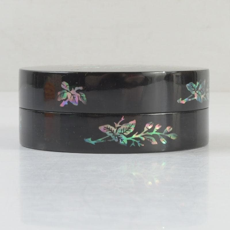 茶道具　南山谷俊成作　乾漆　蓬莱漆器　樹齢香合　共箱　V　9484