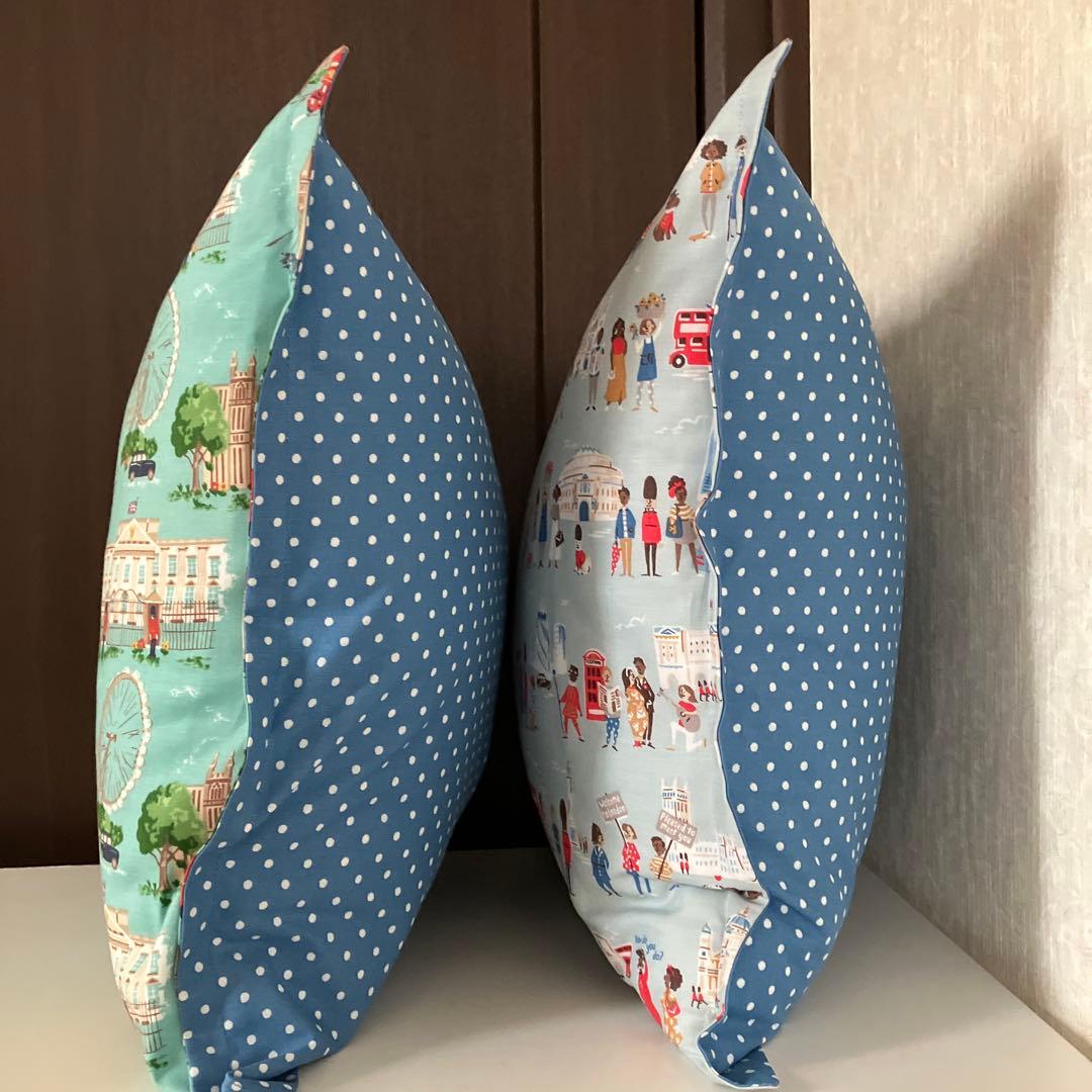 184) ハンドメイド クッションカバー  ⭐︎ロンドンシーン