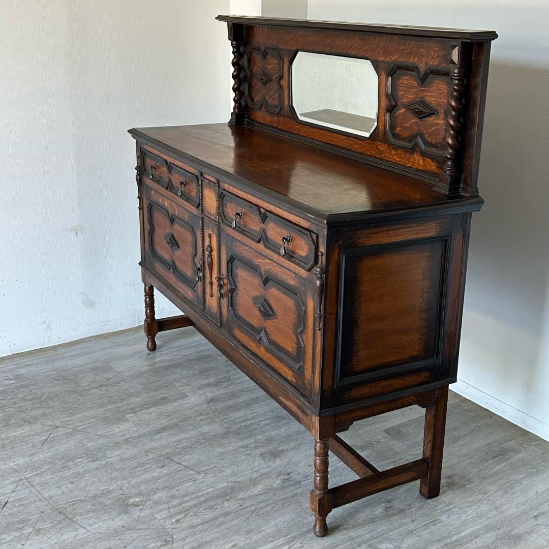 イギリス アンティーク 家具 ミラーバックサイドボード 1930年頃 611A