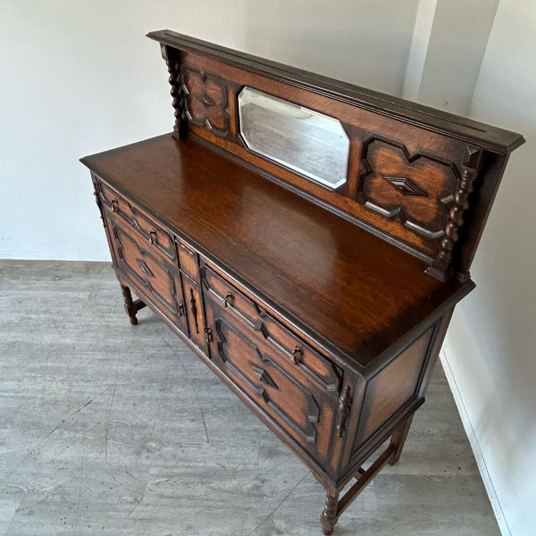 イギリス アンティーク 家具 ミラーバックサイドボード 1930年頃 611A