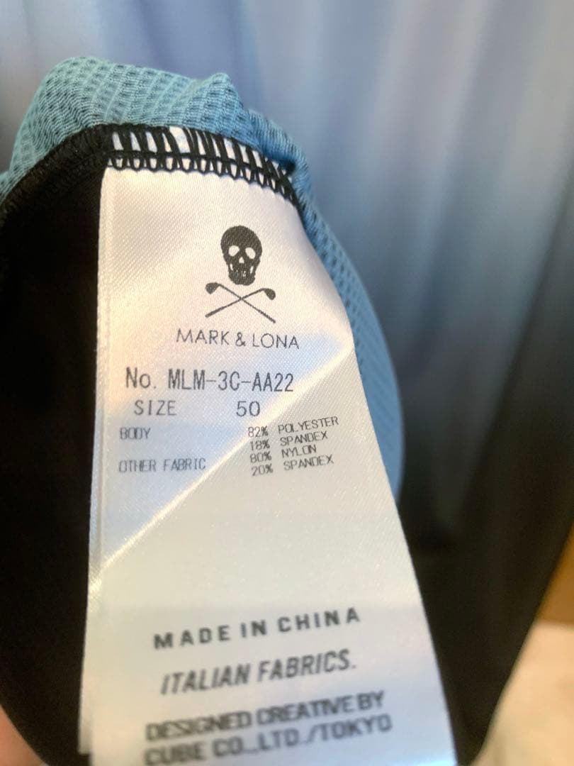 ほぼ新品　即完売　マークアンドロナ　MARK&LONA モックネックシャツ　50