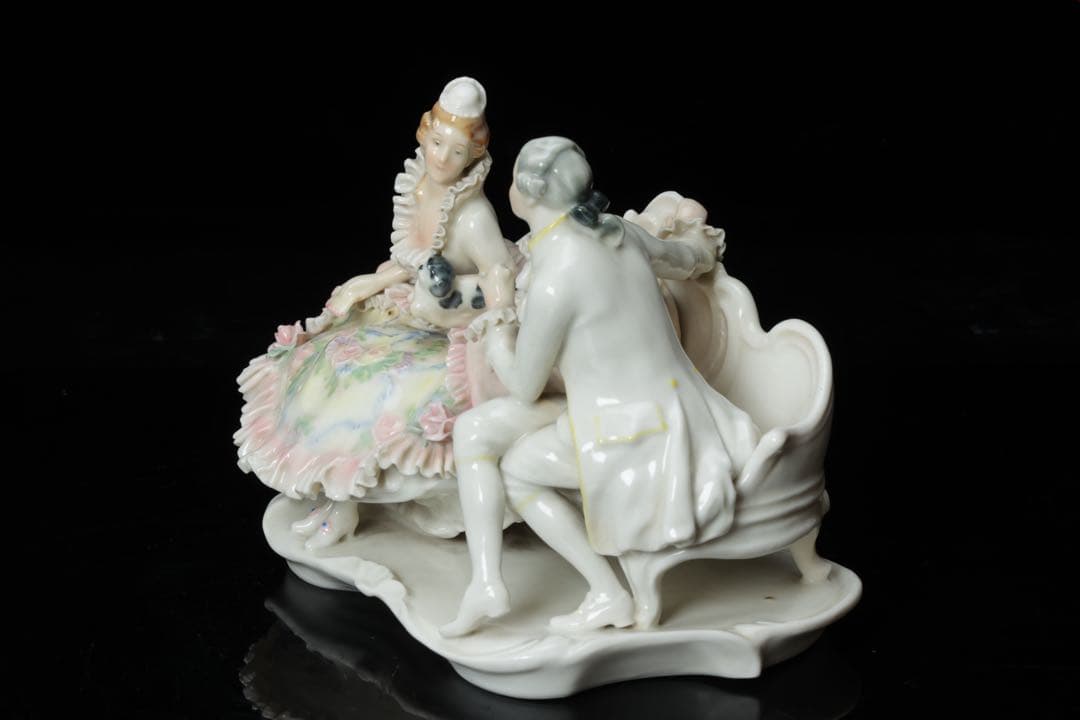 KarlEns アイリッシュドレスデン マイセン 白磁 磁器人形 陶人形 置物