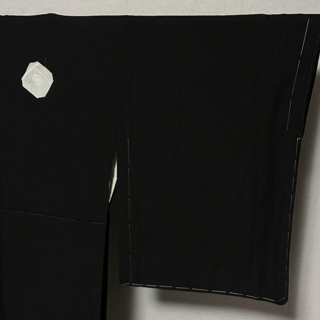 D4 黒留袖 ますいわや 雪輪 花刺繍 金彩 正絹着物 袷 しつけ糸未使用極美品