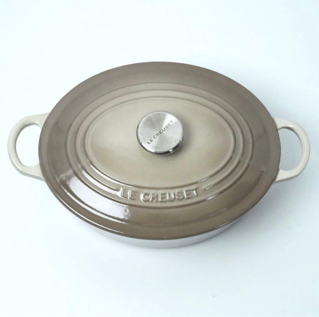 【美品】LE CREUSET　ココット オーバル リネン25cm
