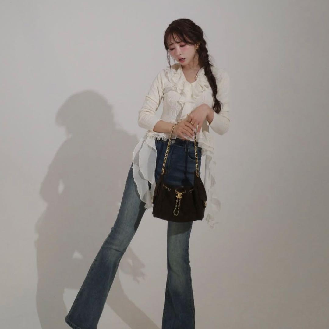 LILYBROWN リリーブラウン ボリュームフリルニットトップス