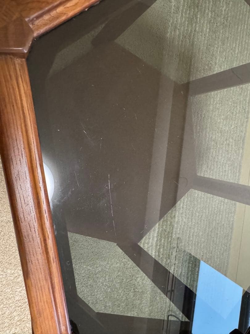 サイドテーブル・ナイトテーブル・ローテーブル BROOKS HEXAGON TABLE BLACK GLASS