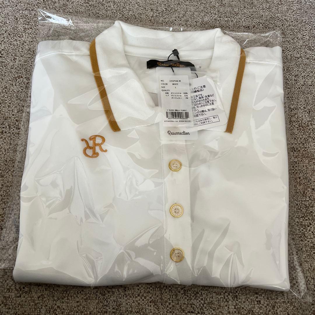 Resurrection ホワイト ポロシャツ Lサイズ　新品未使用タグ付き‼️