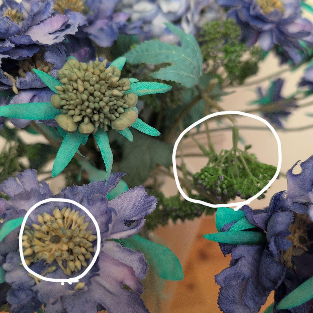 【エミリオ・ロバ】 特大 アーティフィシャルフラワー 花器付き【デルフィニウム】