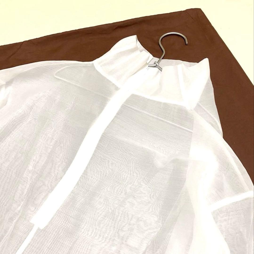 ルフィル　ハイネックシアーブラウス　ルフィル　ワンピース　バックジップ