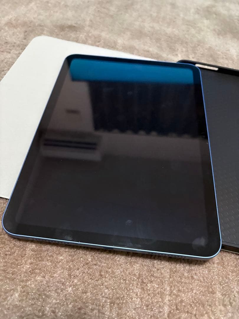Apple iPad 本体 青色 カバー付き 10世代
