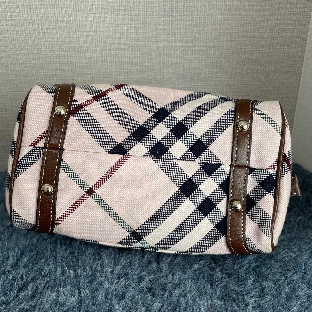 美品 希少 BURBERRY ハンドバック ピンク バーバリーチェック チェーン