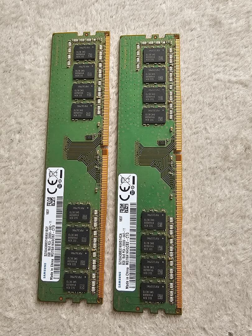 1837 Samsung DDR4 2666 8GB ×2 計 16GB