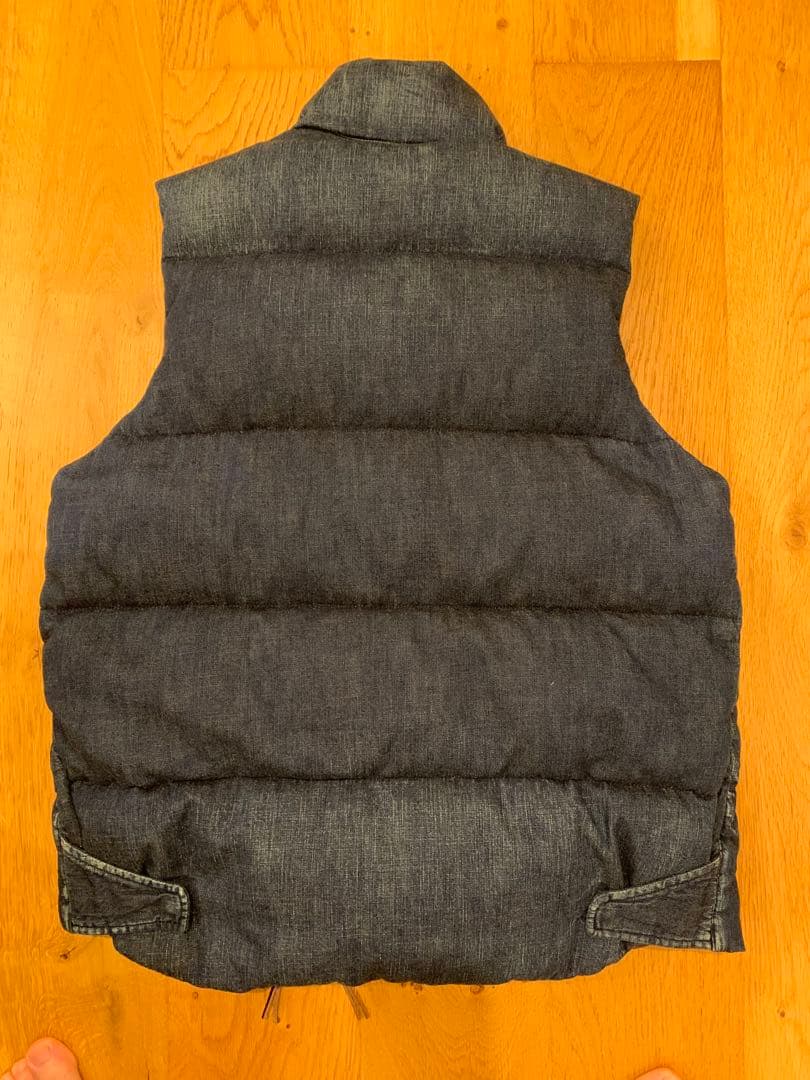 【美品】レミレリーフ　デニムダウンベスト　サイズL　ペイズリー