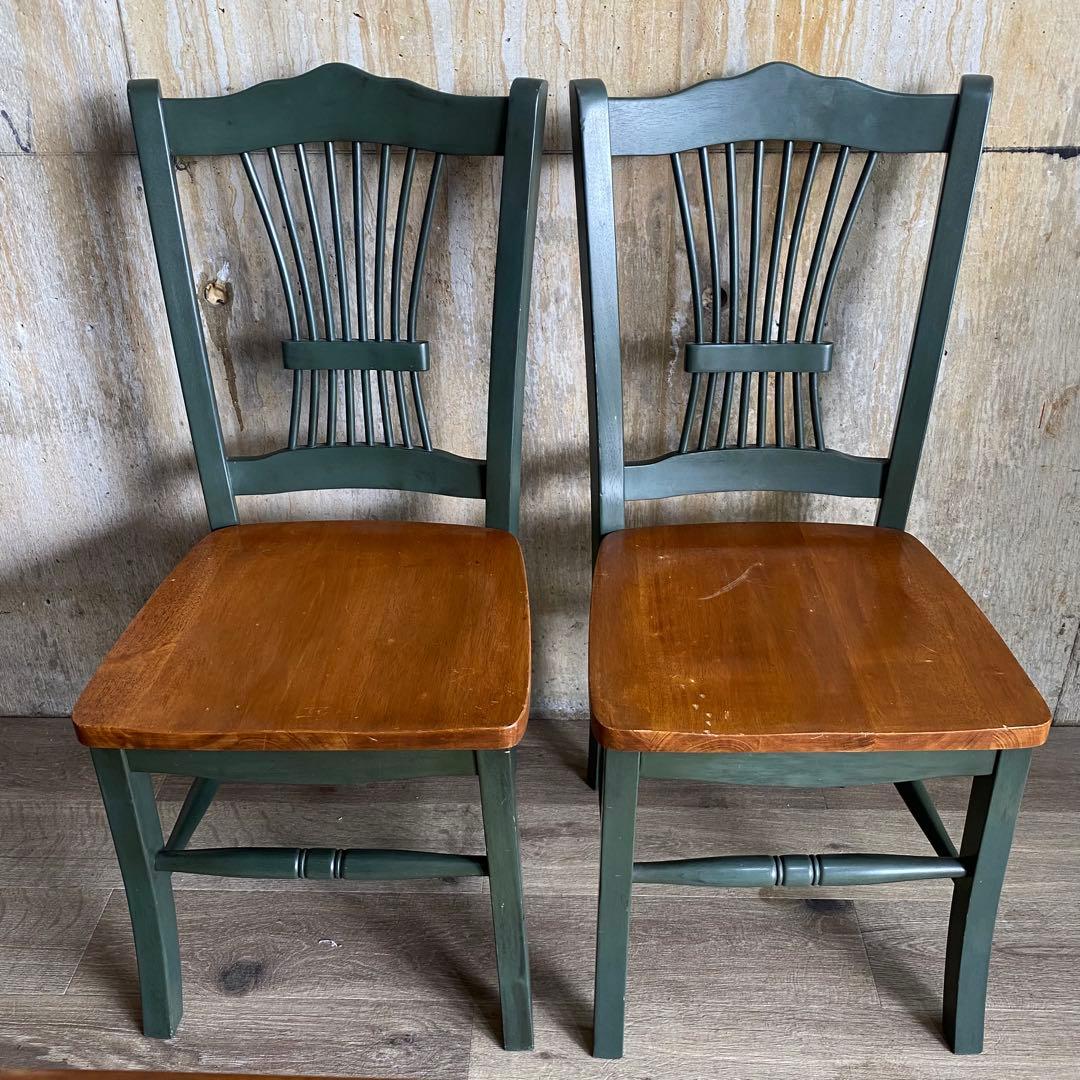 カントリースタイル　ダイニングテーブルセット　チェア　シャビー　レトロ