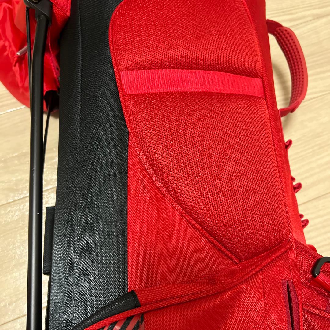 超軽量 NIKE キャディバッグ ゴルフバッグ スタンド 赤