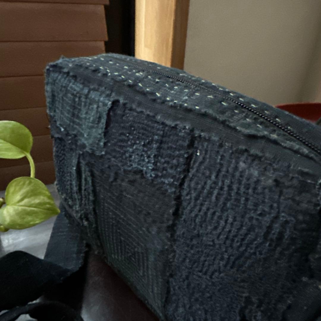 両面拘り襤褸ショルダー/藍染