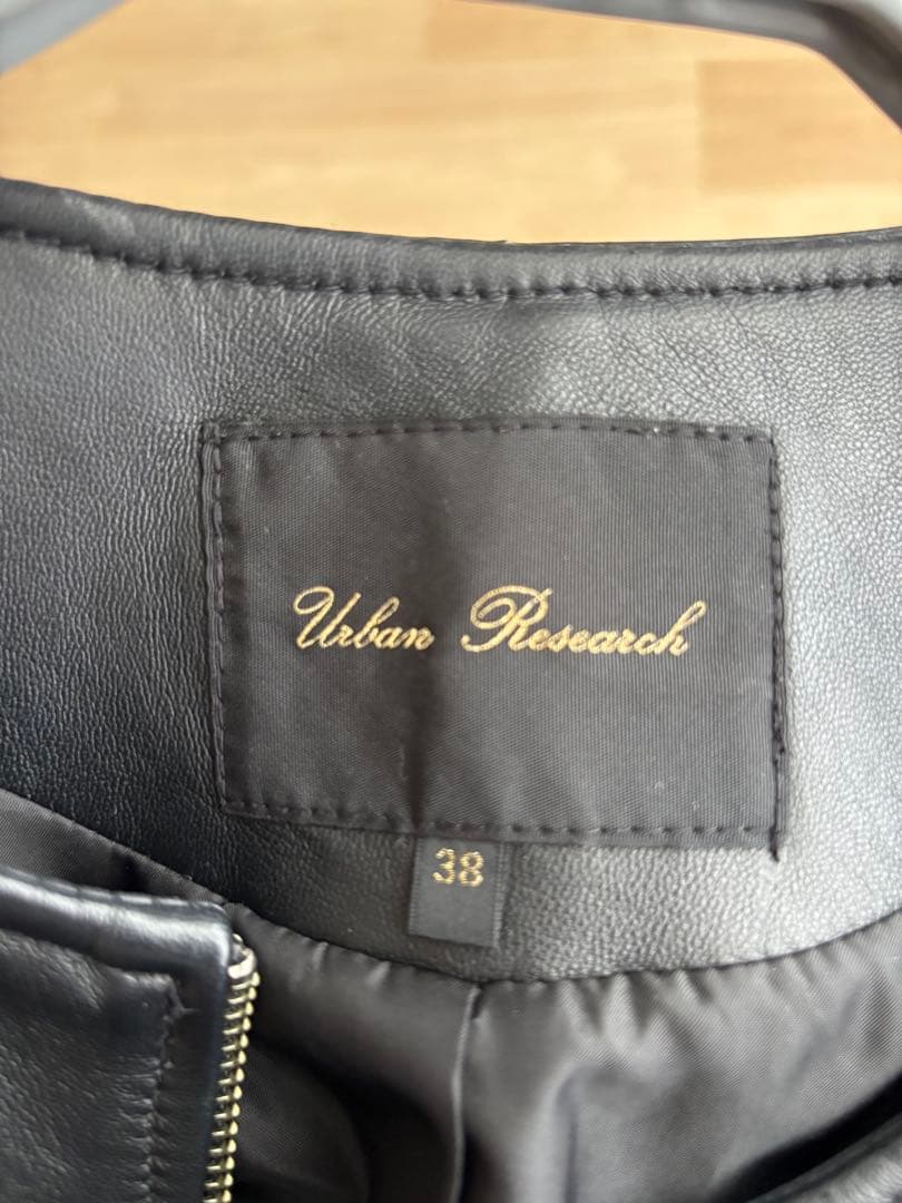 【美品】URBAN RESEARCH ノーカラーレザージャケット