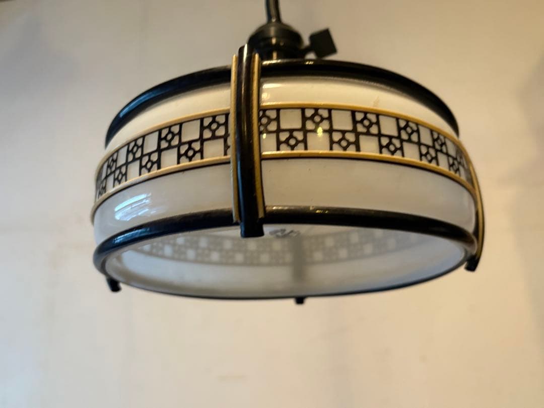 レトロ 電笠 アンティークスタイル ペンダントライト 幾何学模様①