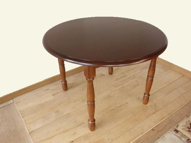 北海道手作り家具　雅　丸テーブル１０００　楢（ナラ）材　勇峰工芸（新）