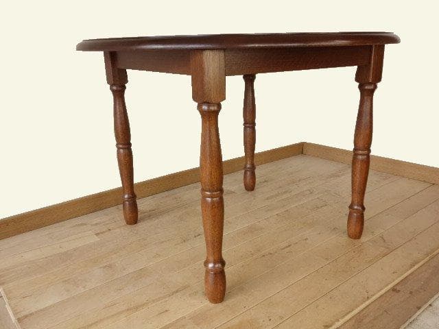 北海道手作り家具　雅　丸テーブル１０００　楢（ナラ）材　勇峰工芸（新）