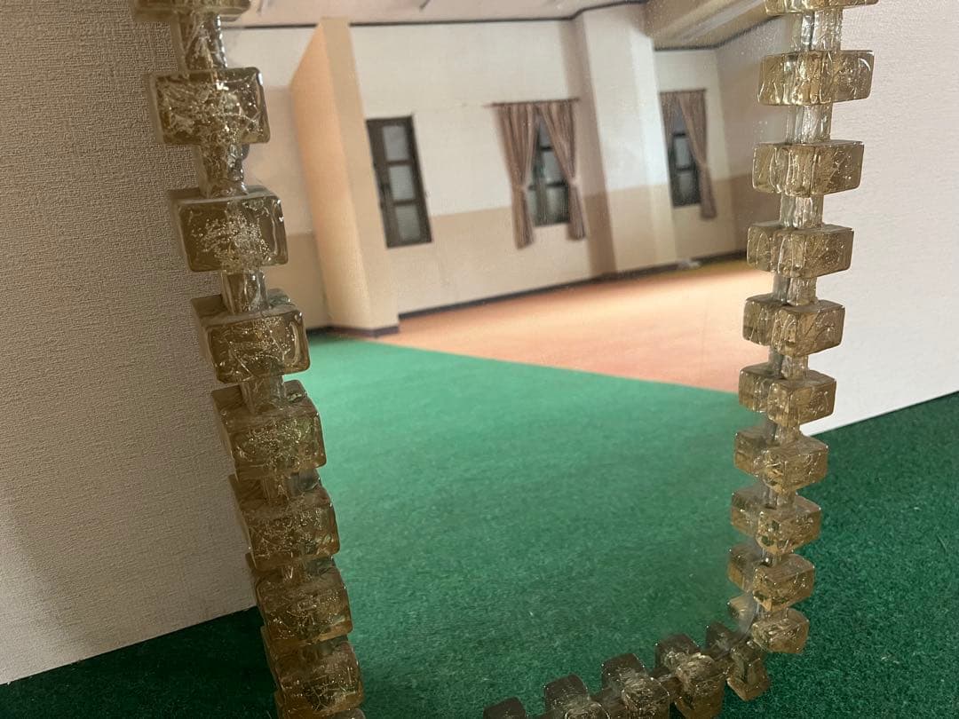 【O-1511】鏡 ミラー ライト付 女優ミラー 壁掛け ウォールミラー