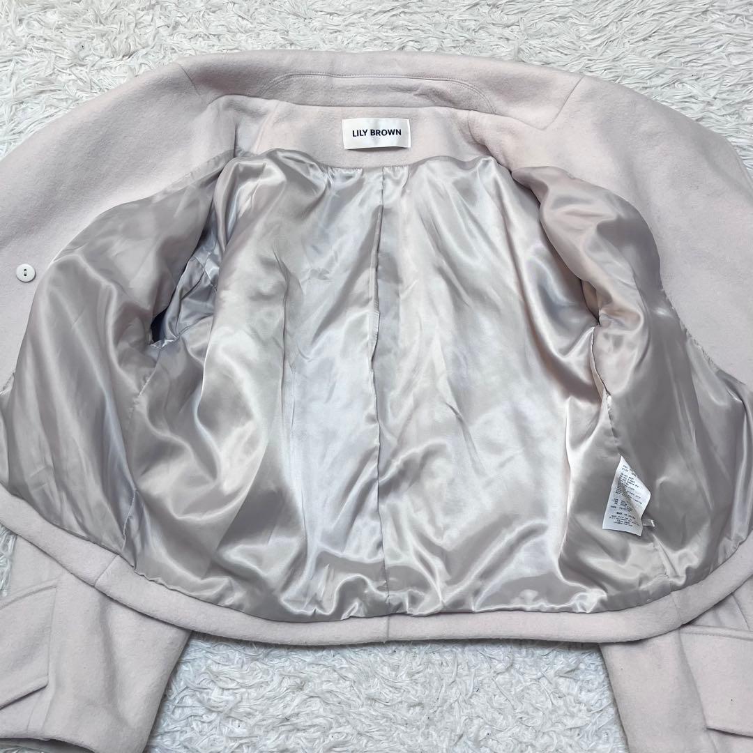 Lily Brown ダブルボタンショートコート 23AW アイボリー