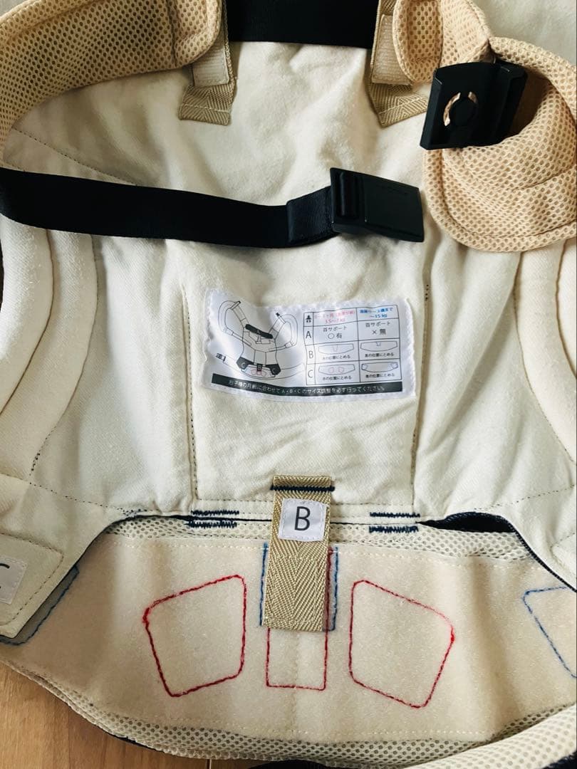 【セット】美品／sun&beach denim navy(OM-1) 抱っこ紐