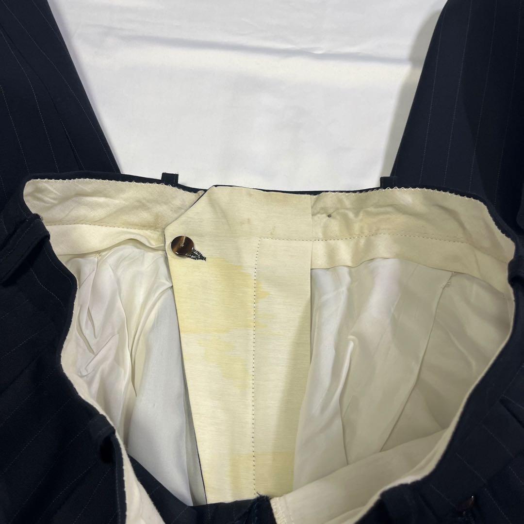 【vintage】セットアップ　スーツ　ダブル　ストライプ　ピンズ　90s