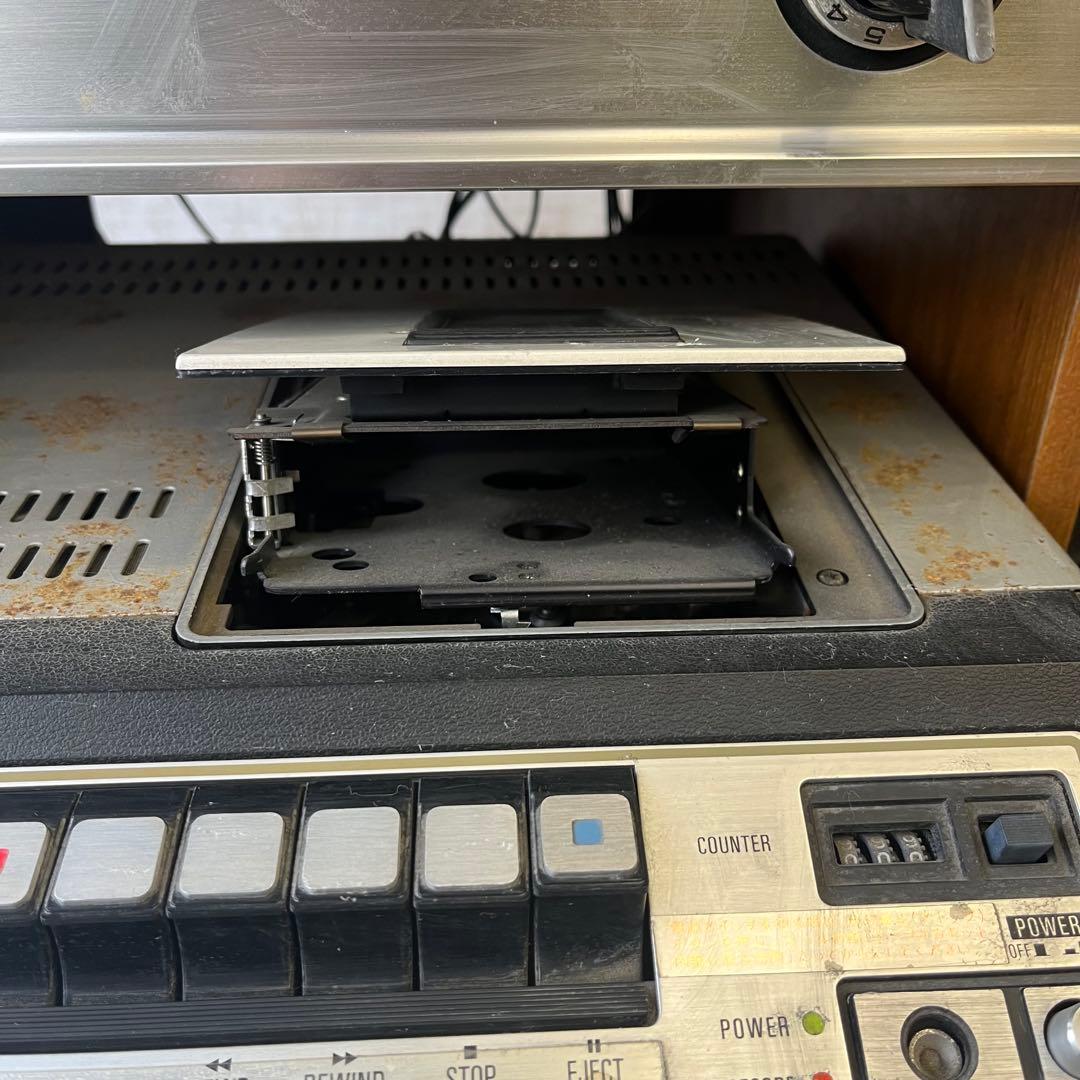 【アンティーク】SANYO サンヨー ブラウン管テレビ ビデオデッキ 古家電