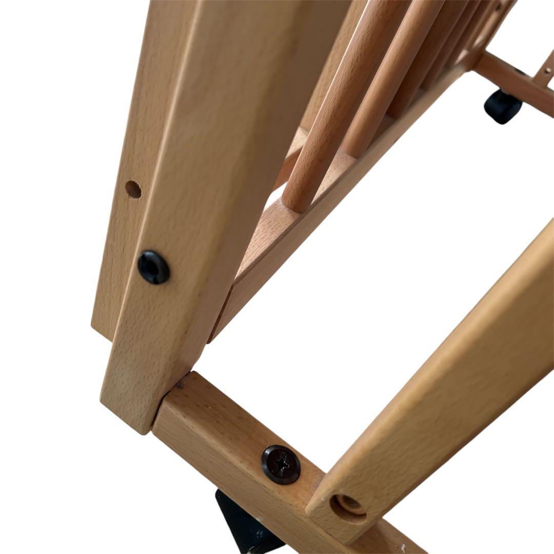 SAWABABY 木製ベビーベッド キャスター付き